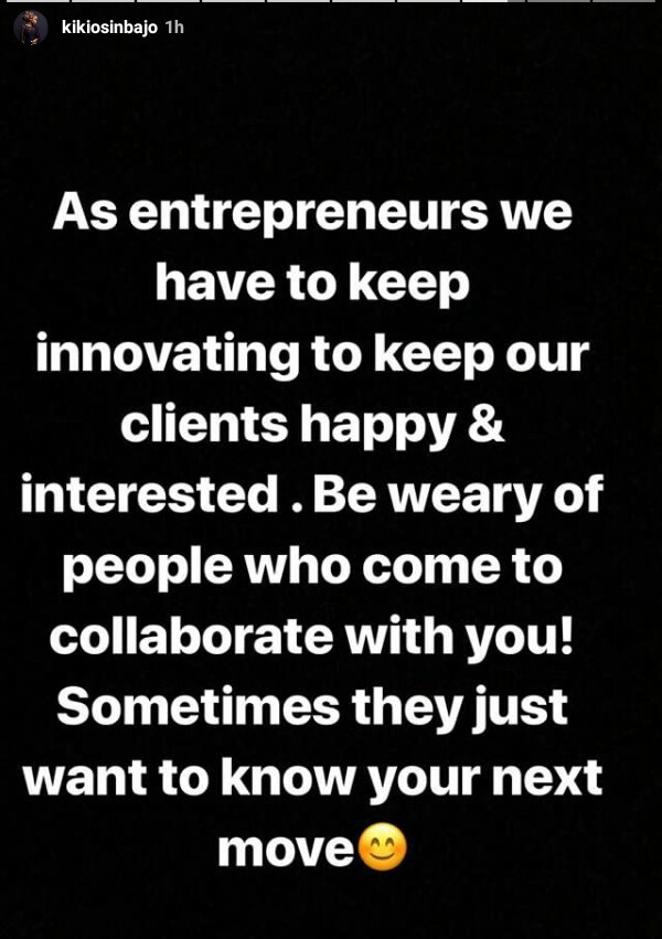 "You know yourself" - Kiki Osinbajo accuses unnamed person of stealing her ideas and plans