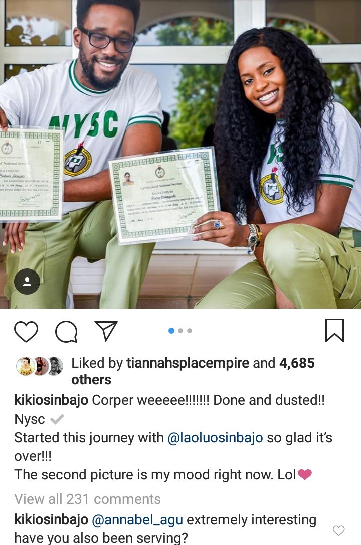 Kiki Osinbajo rejoices as she and her brother Laolu complete NYSC (photos)