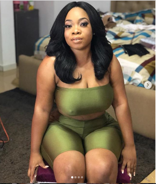 Ghanaian actress, Moesha Boduong flaunts her killer curves and nipples in new sexy photos.