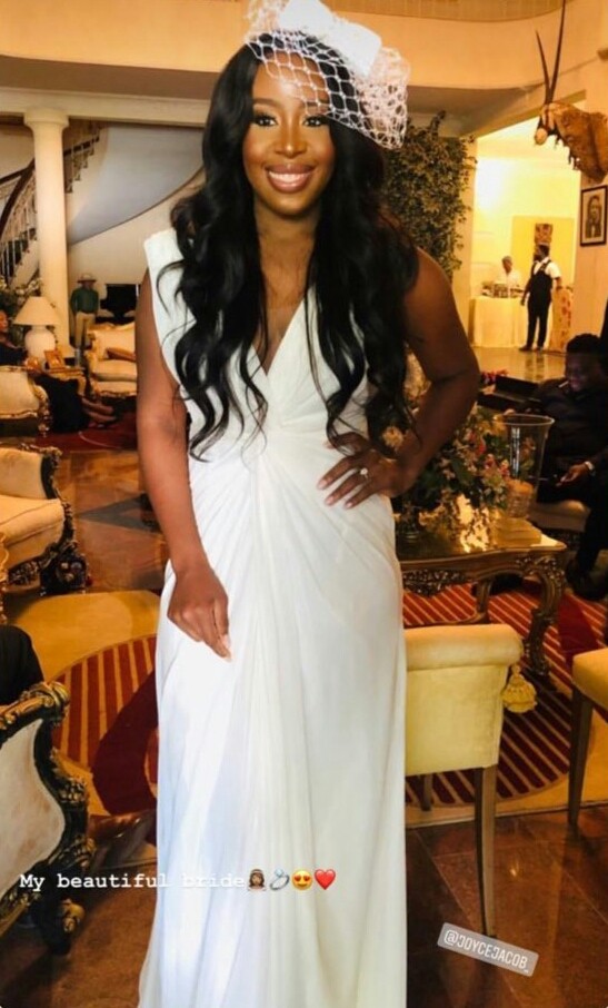 Photos from the court wedding of billionaire son Eyinna Anumudu and top MUA Joyce Jacob