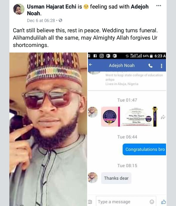  Photos: Nigerian man dies three weeks to his wedding