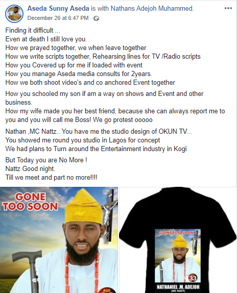 Media personality, Nathaniel Adejoh who got married in April, dies at 33