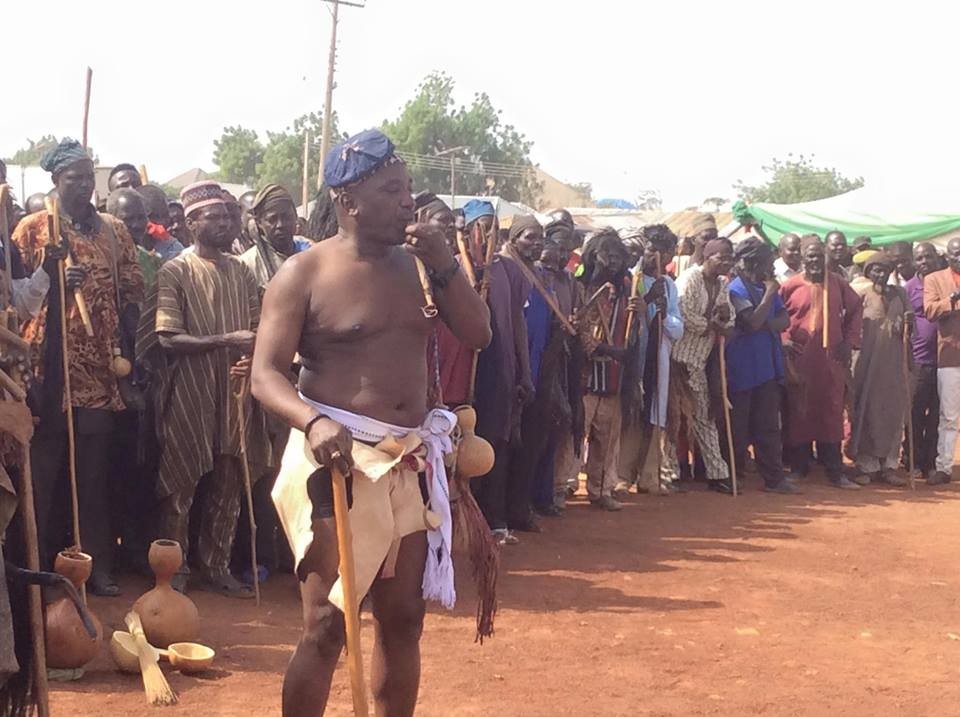 Minister of Youths and Sports, Solomon Lalung steps out in nothing but his briefs as he attends a cultural carnival in Plateau