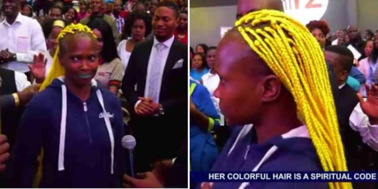 Pastor disgraces lady with demonic hairstyle in Church