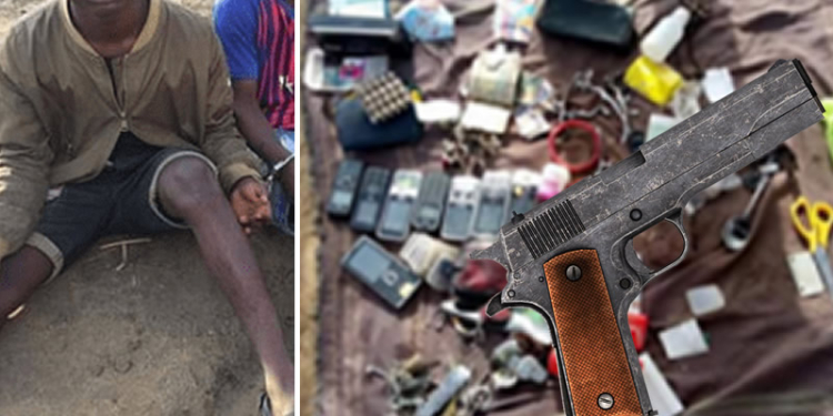 21-year-old man allegedly caught with 26 mobile phones, pistol