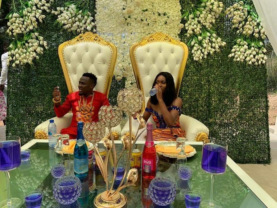 Photos: Two Ghanaian footballers, David Accam and Florence Dadson tie the knot