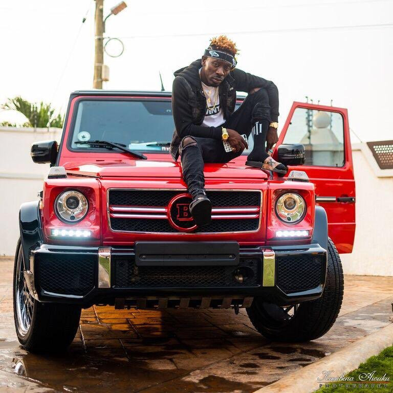 Shatta Wale shows off his expensive whips (Photos)