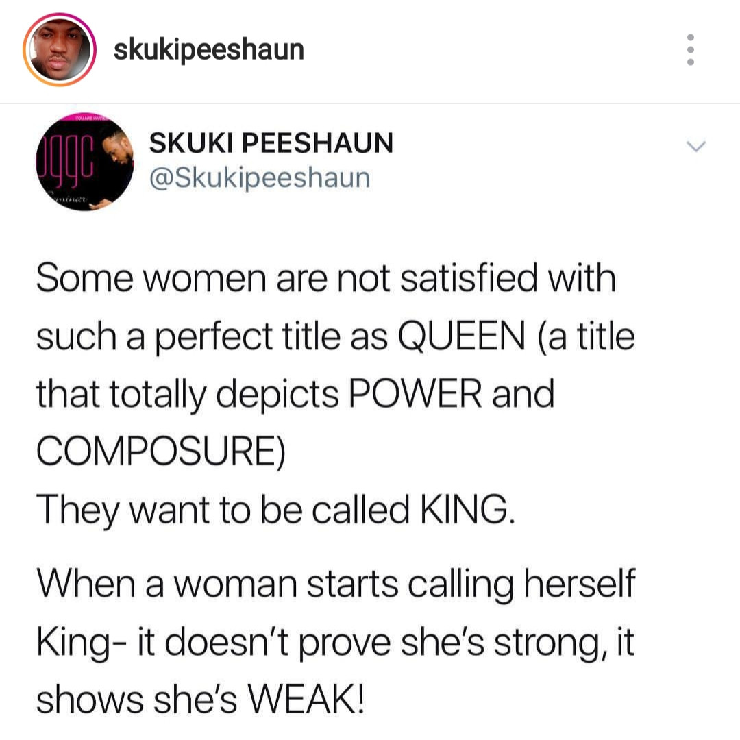 Stop policing women and telling them what to call themselves- Toni Tones tells Skuki who says women that call themselves King are weak
