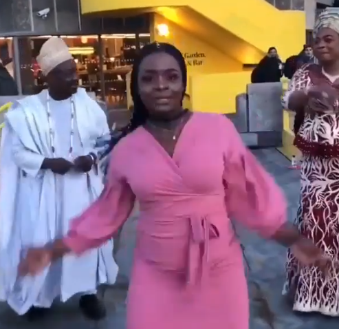 Trending video of Nigerian lady and her parents dancing at her graduation