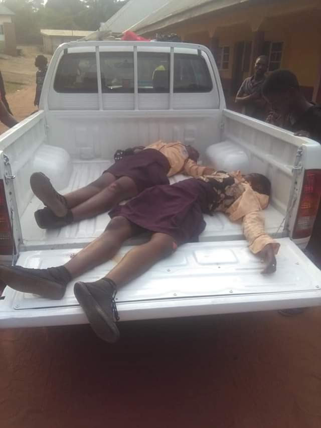 Photos: Reckless driver crushes two secondary school students to death in Anambra