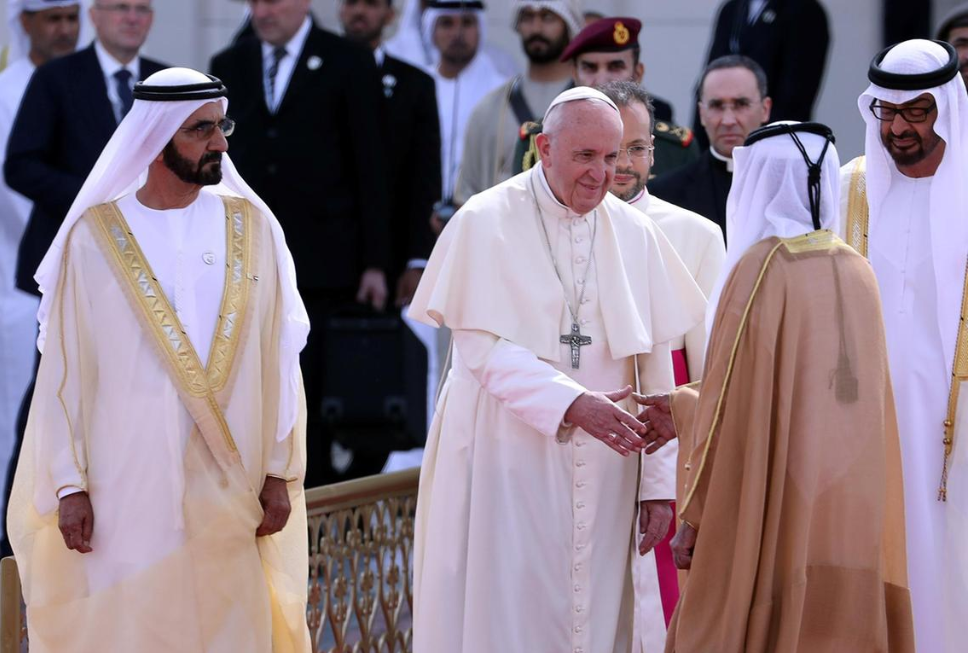 Pope Francis in Abu Dhabi for the first ever Papal visit to the Arab Peninsula (video)