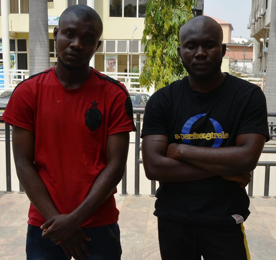Photos: Male and female suspected internet fraudsters apprehended in Abuja, Benz and other luxury items recovered