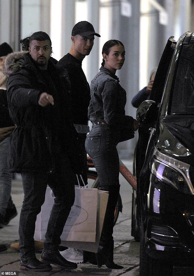 Cristiano Ronaldo takes his partner Georgina Rodriguez on expensive shopping spree in Turin (Photos)