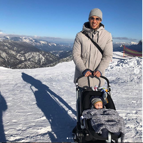 Super Eagles defender William Troost-Ekong and his partner enjoy a date with their adorable son (Photos)