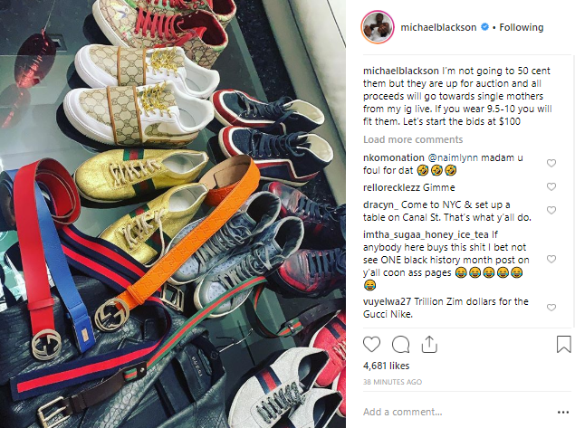 Comedian Michael Blackson puts all his Gucci belongings up for sale