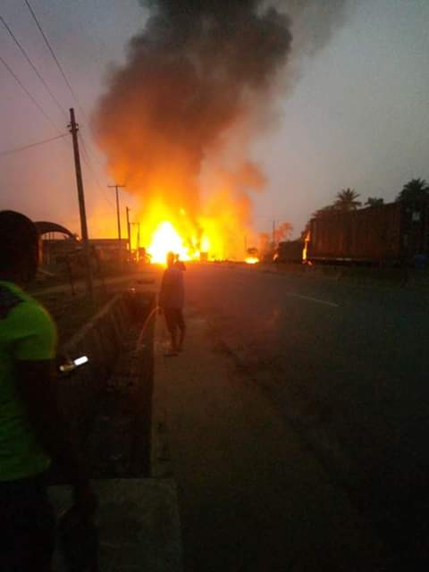 Graphic Photos: Pregnant woman, her two children killed, church razed as gas tanker explodes in Anambra