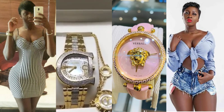 Actress Princess Shyngle shows off two expensive wrist watches