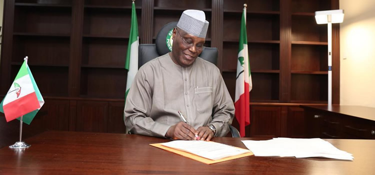 Atiku Abubakar, Presidential candidate of Peoples Democratic Party (PDP)