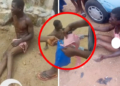 Man Caught Stealing Pants And Bra, Stripped And Forced To Wear Them
