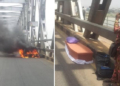 Corpse Rescued As Vehicle Conveying It Catches Fire On Onitsha Head Bridge
