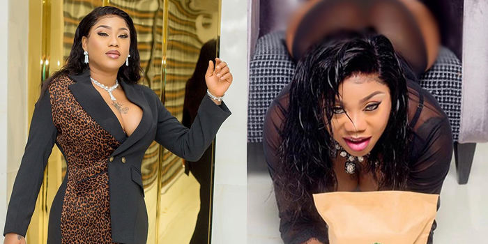 Toyin Lawani slams a fans who criticise her for sharing her bare bum photo