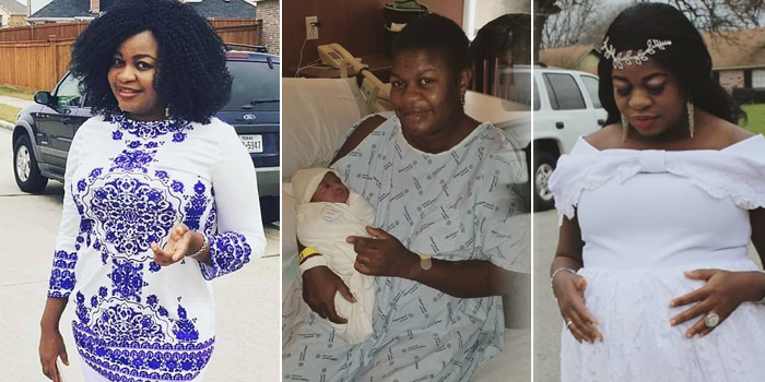 Nollywood actress welcomes baby girl in the US