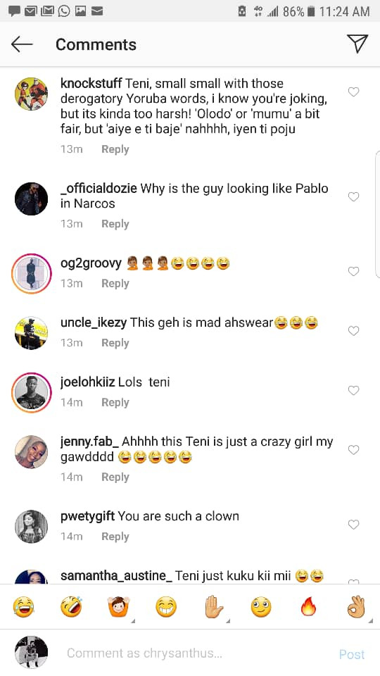 Singer, Teni gets criticized by Nigerians for insulting a foreigner in Yoruba language 