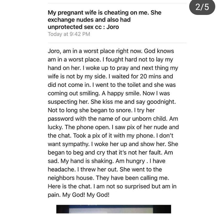 Husband exposes nude photos and chats his pregnant wife sent to her lover (+18 photos)
