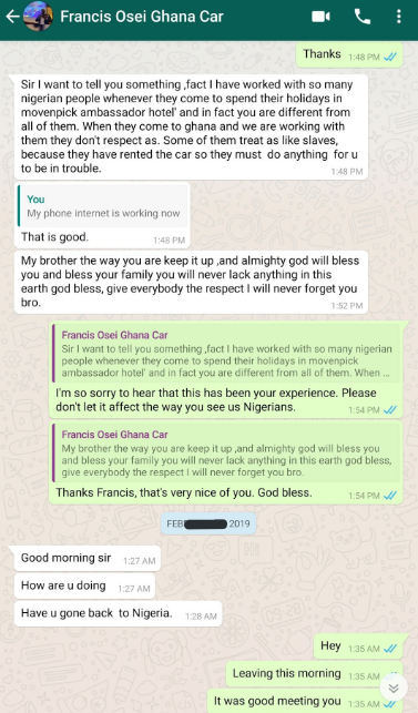 Ghanaian driver opens up to Nigerian man about Nigerians and how they treat Ghanaians