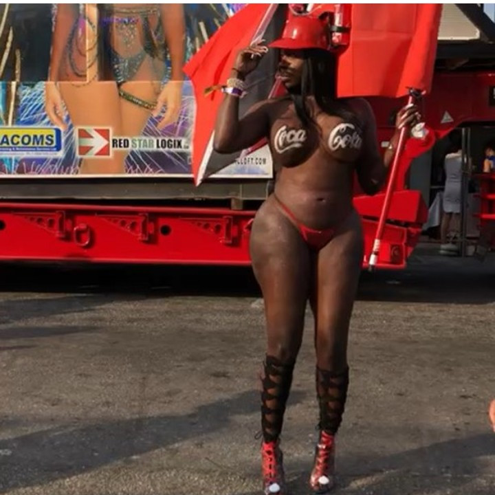 See how carnival goers reacted as curvy model Symbas Erothick twerked in only skimpy thongs