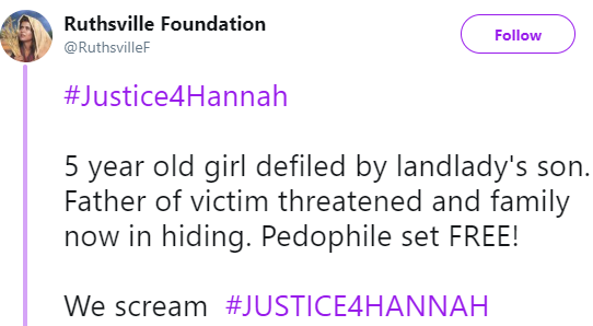 Twitter user raises alarm after police allegedly release 23-year-old man who raped a 5 year old through her anus