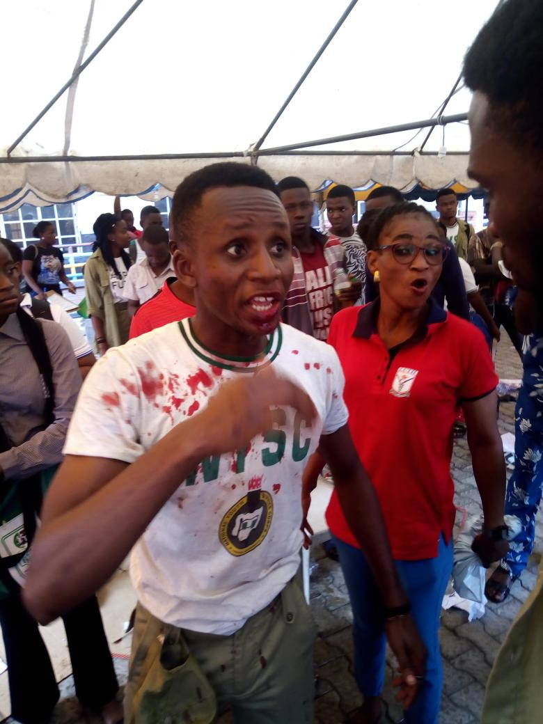 Video: Youth Corps member beaten up in Lagos