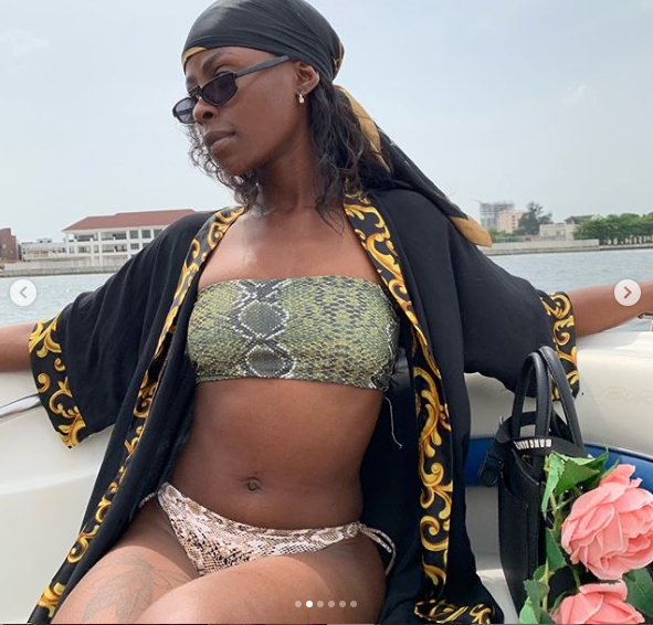 BBN star Khloe shows off bikini body with her backside on display (Photos)