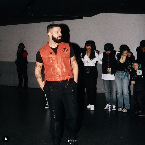 Drake debuts Tattoo of his son Adonis on his arm (Photos)