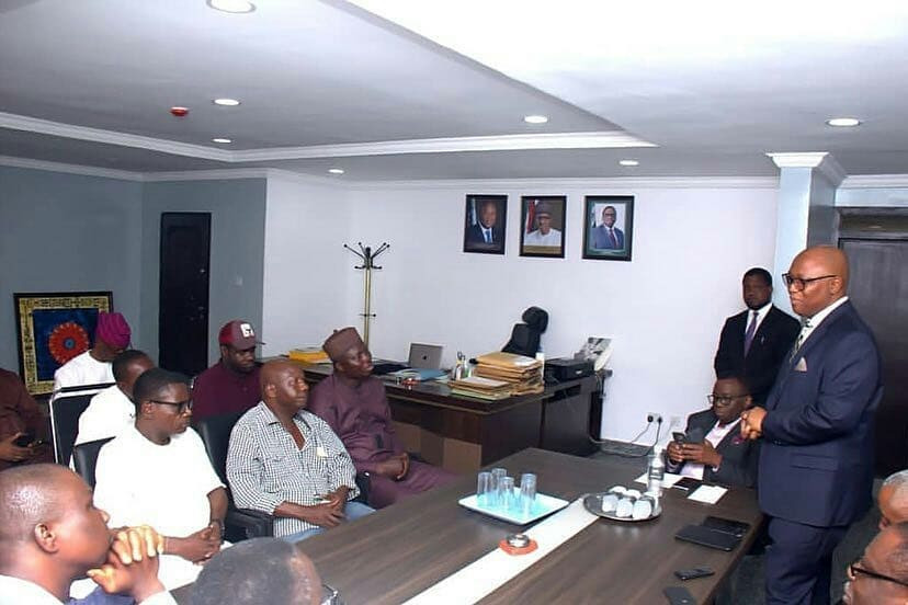 Photos: Baba Suwe meets Minister of Health, Prof Isaac Adewole