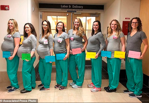 Nine nurses in the same labour unit are all pregnant at the same time