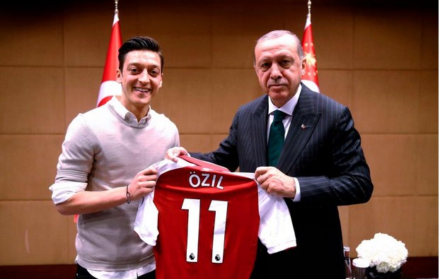 Mesut Ozil and president Recep Tayyip Erdogan