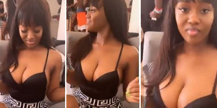 Chioma flaunts her cleavage as she parties with Davido in Bahamas (Photo)