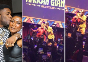 Burna Boy Brings Out Mum To Perform “Dangote” Live On Stage