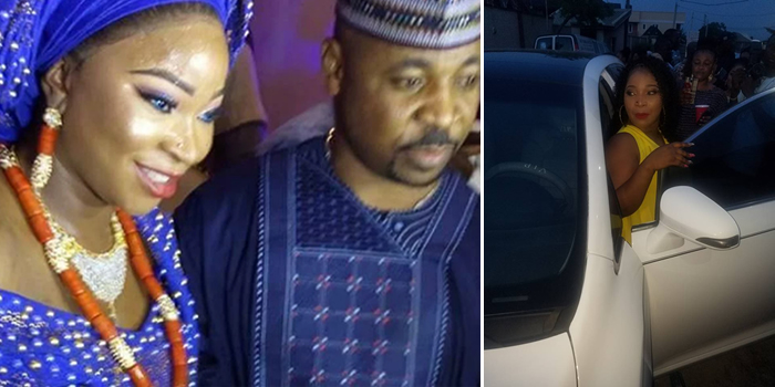 MC Oluomo buys new car for his married daughter for making him proud