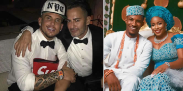 Left: Marc Jacobs and lover, Charly "Char" Defrancesco; Right: Gideon Okeke and wife