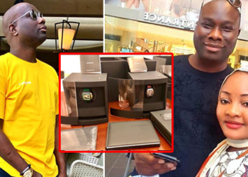 Flamboyant Nigerian businessman, Mompha spends N180m on three Richard Mille wristwatches for himself and his wife (Video)