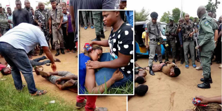 Young lady escape from Yahoo Boys in Asaba