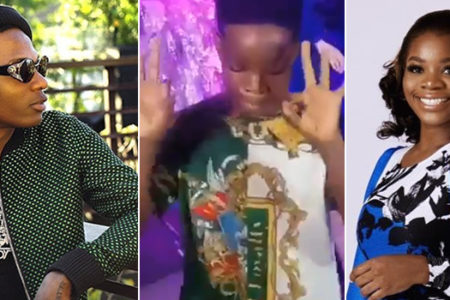 Wizkid’s son entertains his mum’s birthday guests with his legwork (Video)