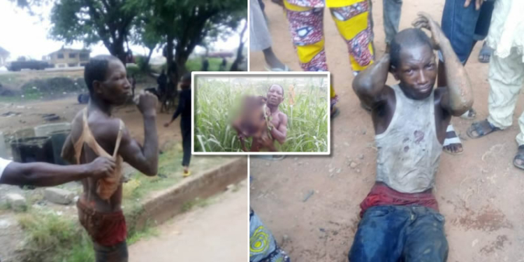 Suspected Ritualist caught with human skeleton in Ibadan