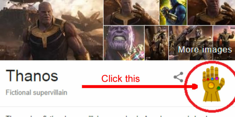 Thanos Anaimation on google
