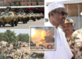 COAS Buratai, President Muhammadu Buhari, War Vehicle
