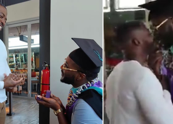 Nigerian man proposes to boyfriend on his graduation ceremony