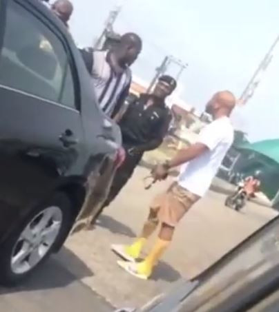 Video: Nollywood actor, Charles Okocha gives police officers the middle finger for harassing him