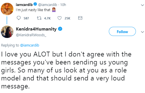 Cardi B gives interesting reply to those saying she isn